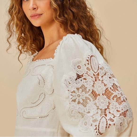 Farm Rio Off-White Mini Dress - Picture 3 of 6